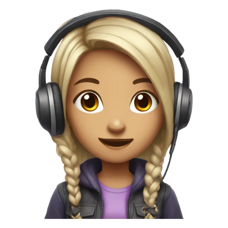 Cute girl gamer sticker