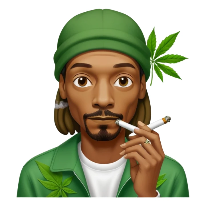 Snoop dog smoking lettuce sticker