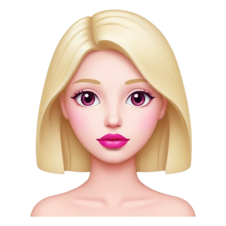 Kiss pink lips sticker