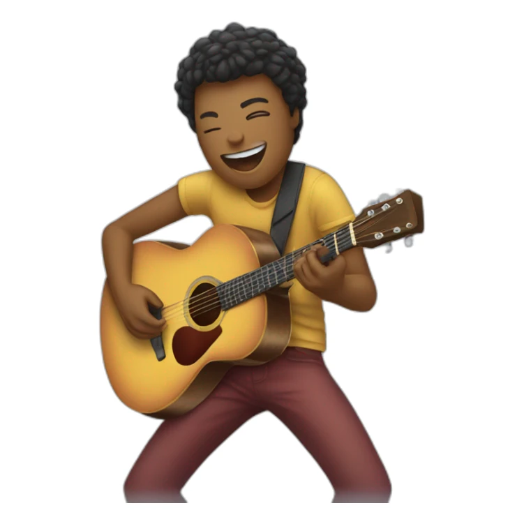 someone playing guitar and singing in concert sticker