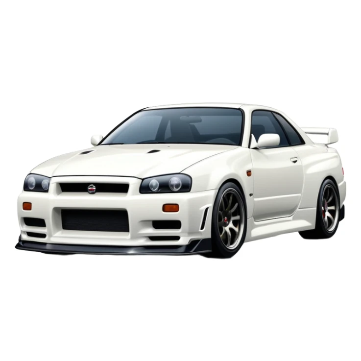 NISSAN SKILINE R34 White sticker