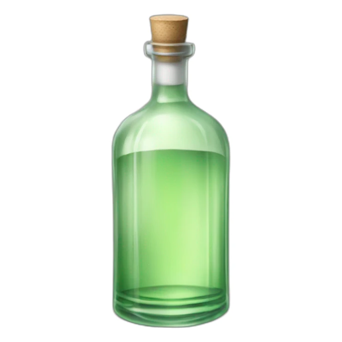 bottle of clear absinthe sticker