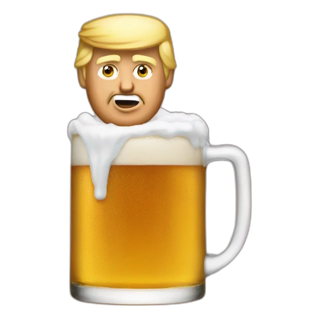 Trump drink beer sticker