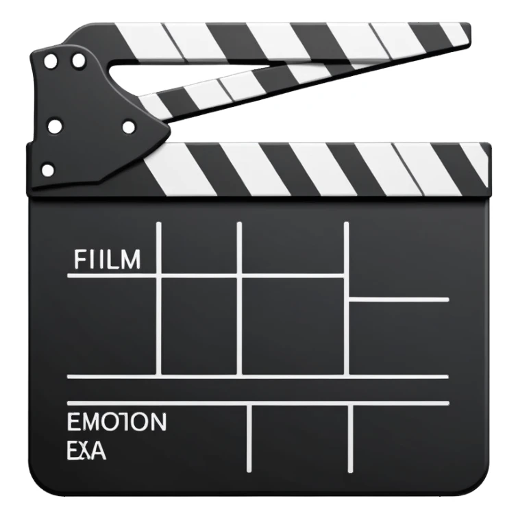 purest abstraction of film slate, two intersecting lines only, absolute minimal sticker