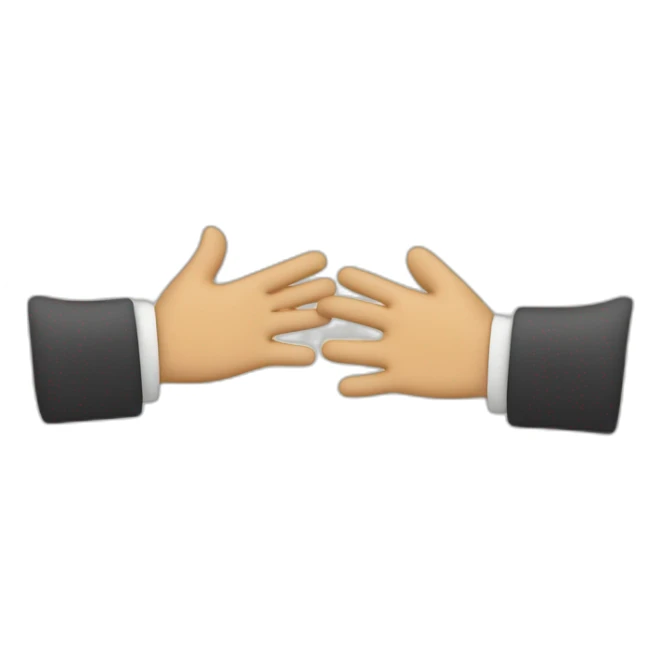 Two hands meeting together in a high-five clap. Add motion lines as used in coming to indicate the two hands meeting and also lines to indicate the sound of the clap. sticker