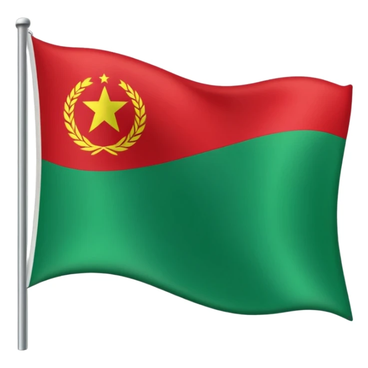 Una bandera roja y verde abajo sticker