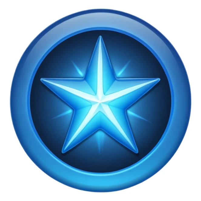 Blue star let it be more like a circle  sticker