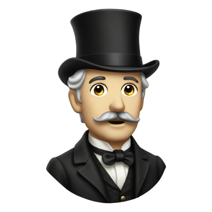 victorian gentleman with moustache  sticker