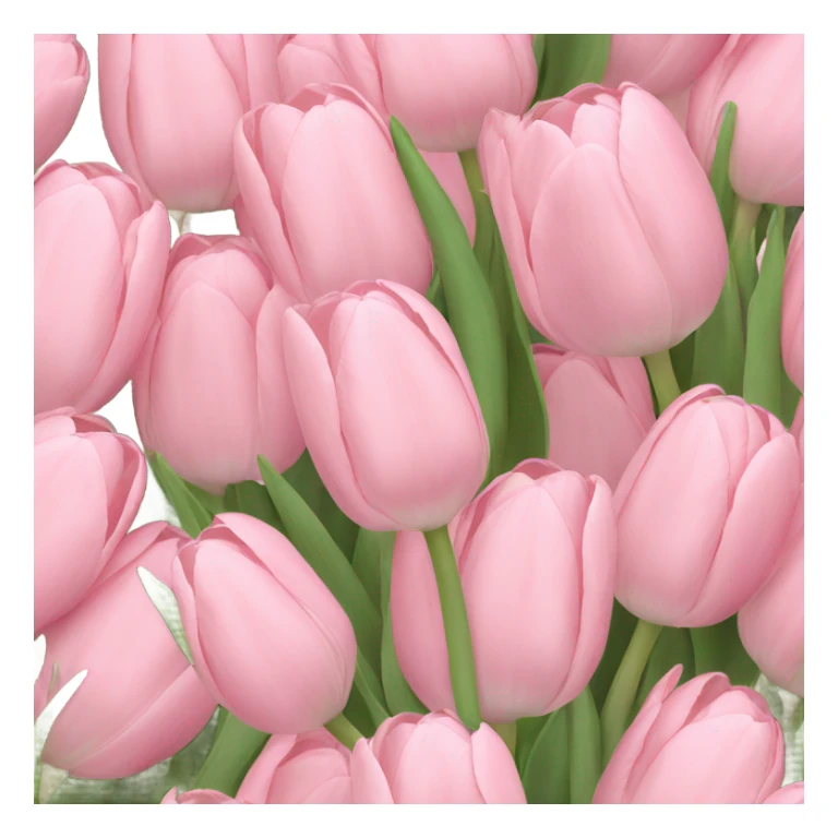 Pale pink bouquet of tulips sticker
