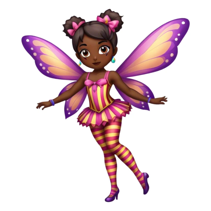 dark circus fairy with striped tights  sticker