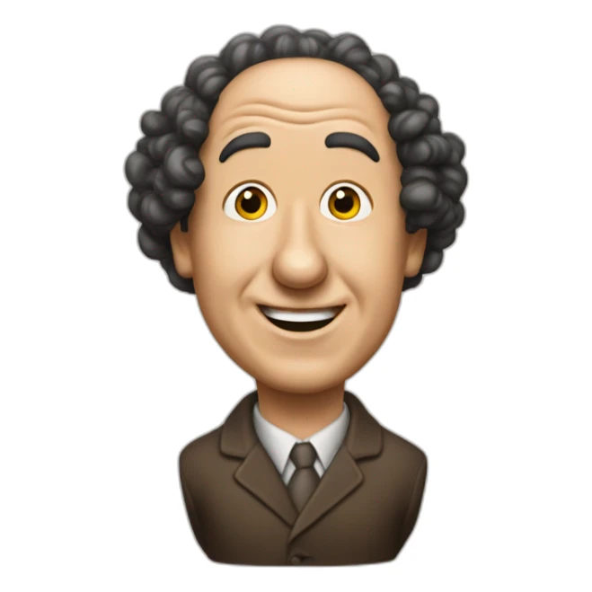 Curly joe of the three stooges sticker