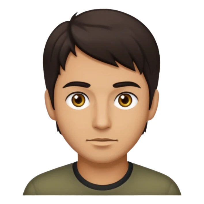 Hombre, pelo moreno, ojos negros y piel aceitunada sticker