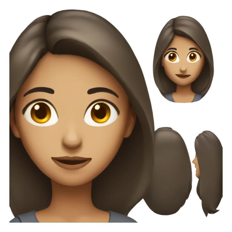 Brunette woman leaning forward sticker