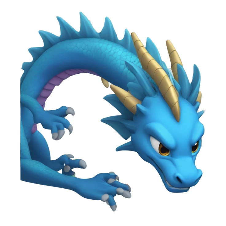 The blue dragon shows a heart with his hands sticker