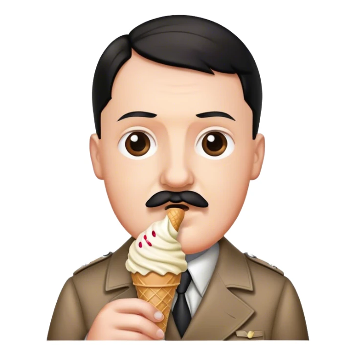 Hitler with ice cream sticker