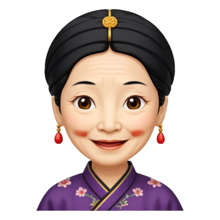 Chinese old woman sticker
