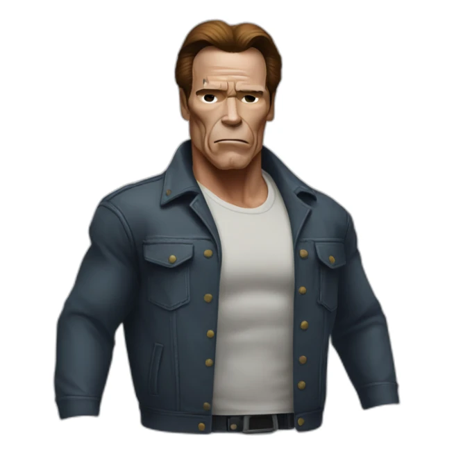 arnold Schwarzenegger in michael myers clothes sticker