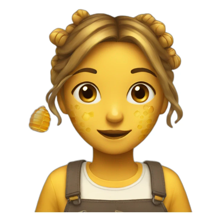 Girl and the honey sticker