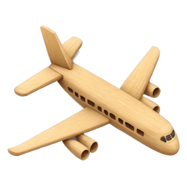 airplane made of bamboo sticker
