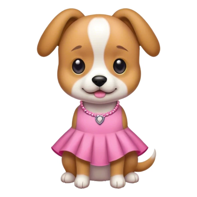 dog wearing a dress sticker