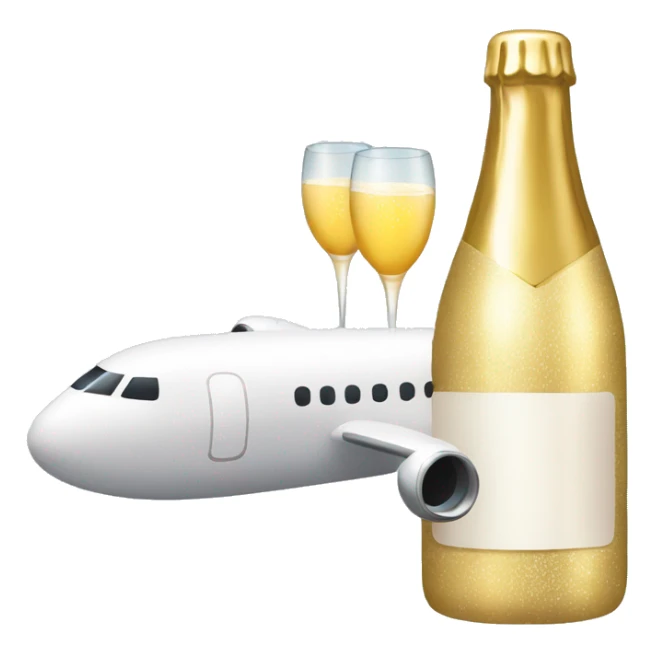  Christening Plane and a bottle of champagne  sticker