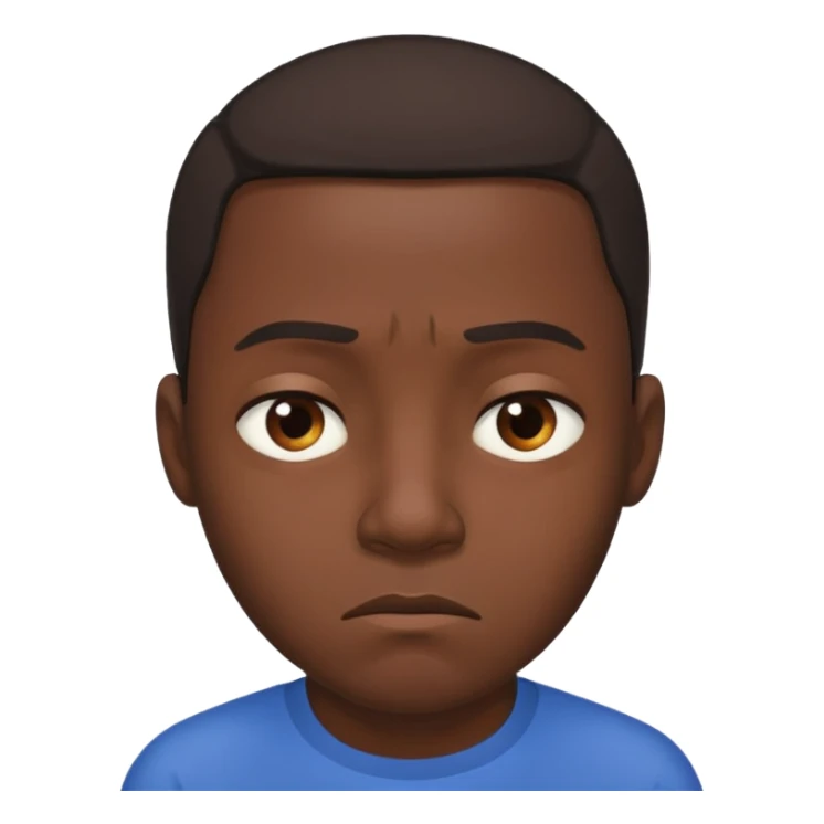 black man having Pity - feeling of sorrow and compassion for another, looking sideways sticker