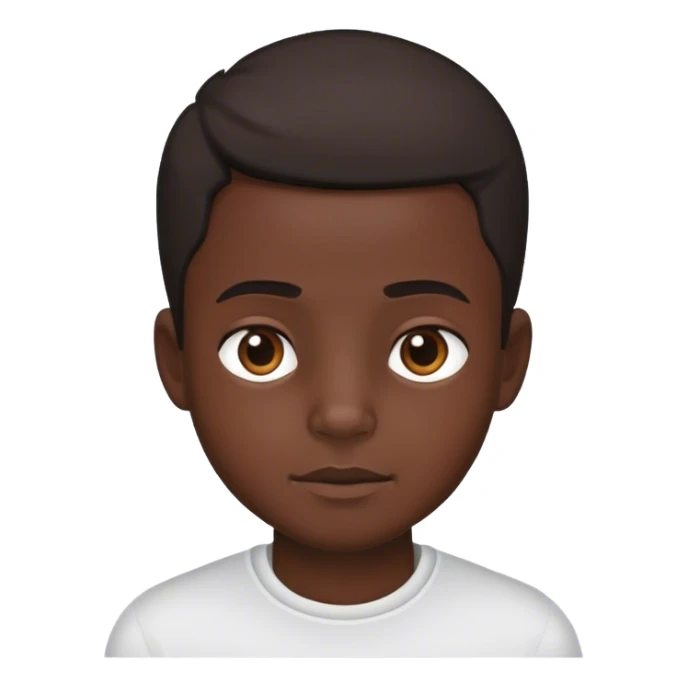 portrait of dark-skinned boy sticker