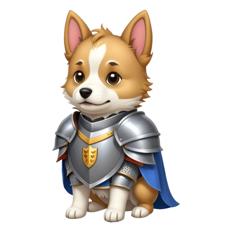 Anime dog with  knight outfit sticker