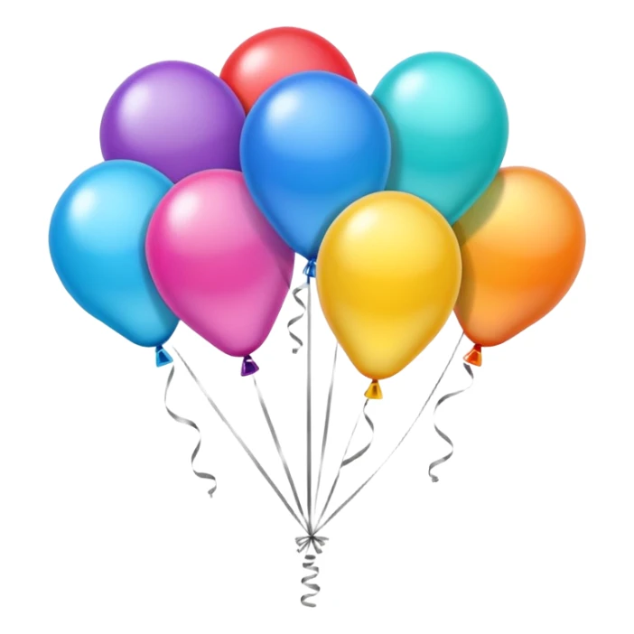 make an emoji of helium balloons sticker