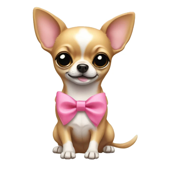Chihuahua with a pink bow sticker