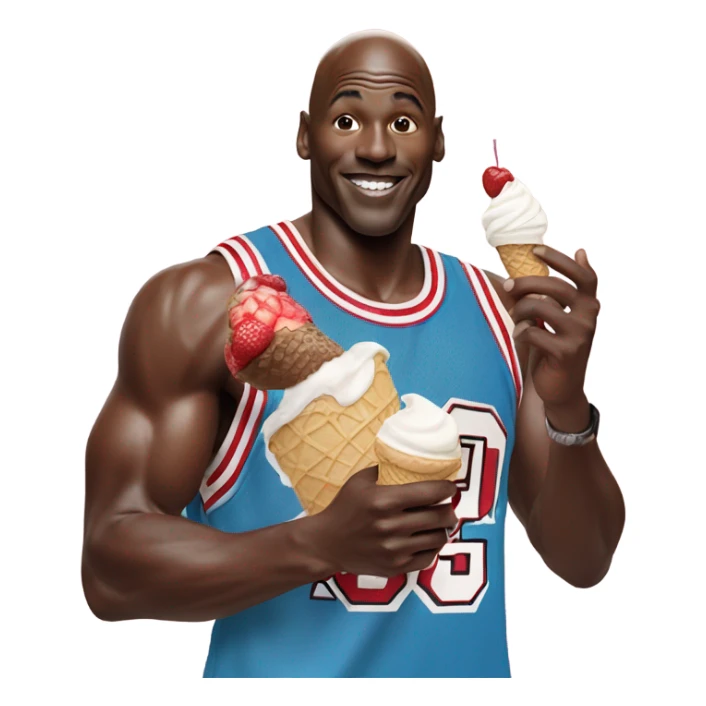 Micheal Jordan eating ice cream  sticker