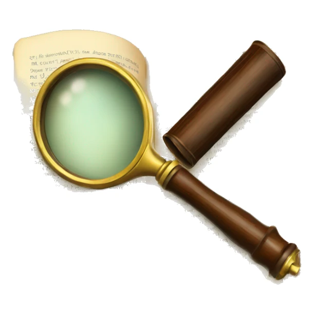 vintage open book with magnifying glass sticker