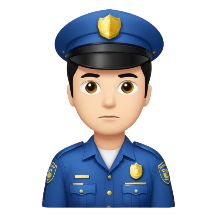 Polizist Emoji mann schwarze haare sticker
