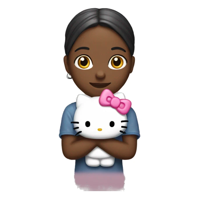 Hello kitty holding the word hey faith sticker