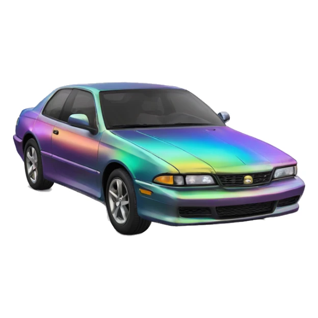 Holographic oil slick rainbow oilslick car sticker