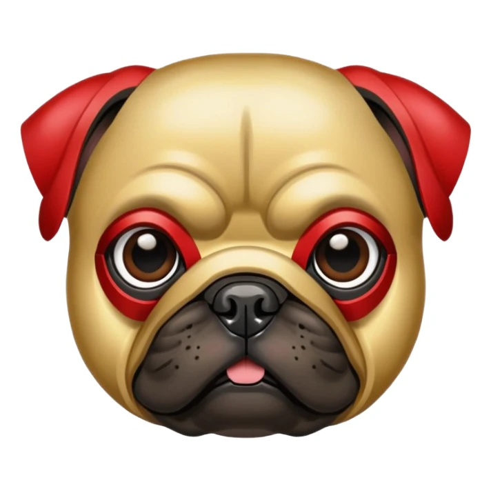 ironman mast on a pug sticker