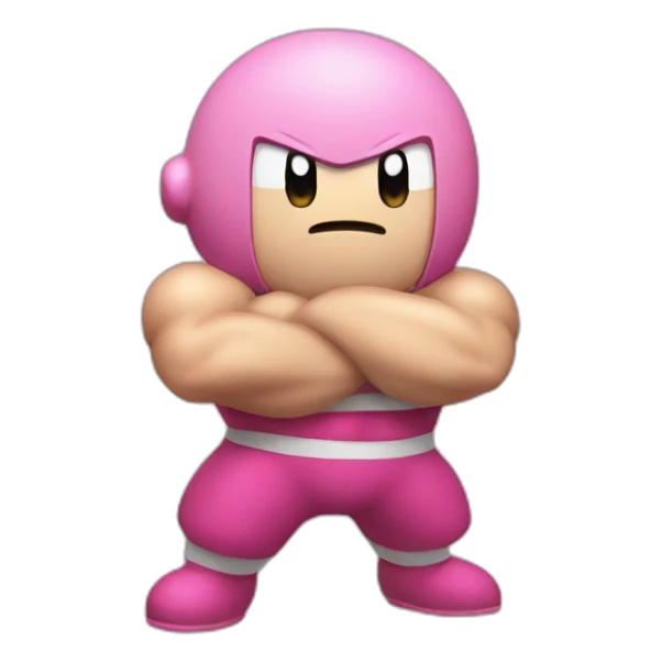 Kirby muscle sticker