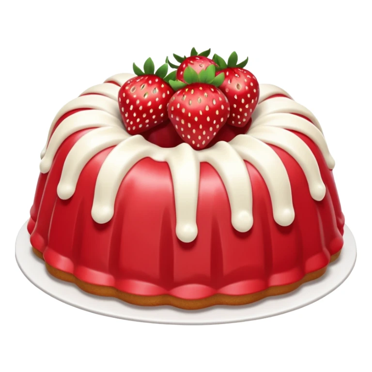 Bundt strawberry & cream cake and white frosting  sticker