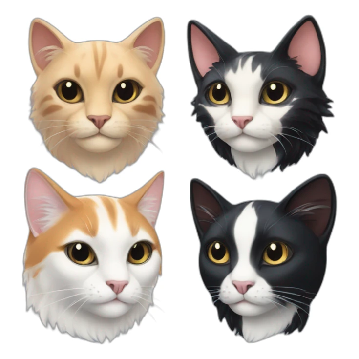 Chimera of cat, magpie and black fairy sticker