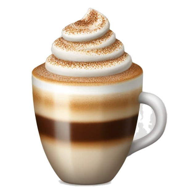 “Cappuccino with frothy milk and a sprinkle of cocoa on top.” sticker