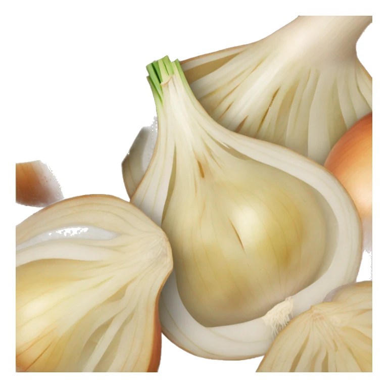 Quarter of an onion cut to the side sticker