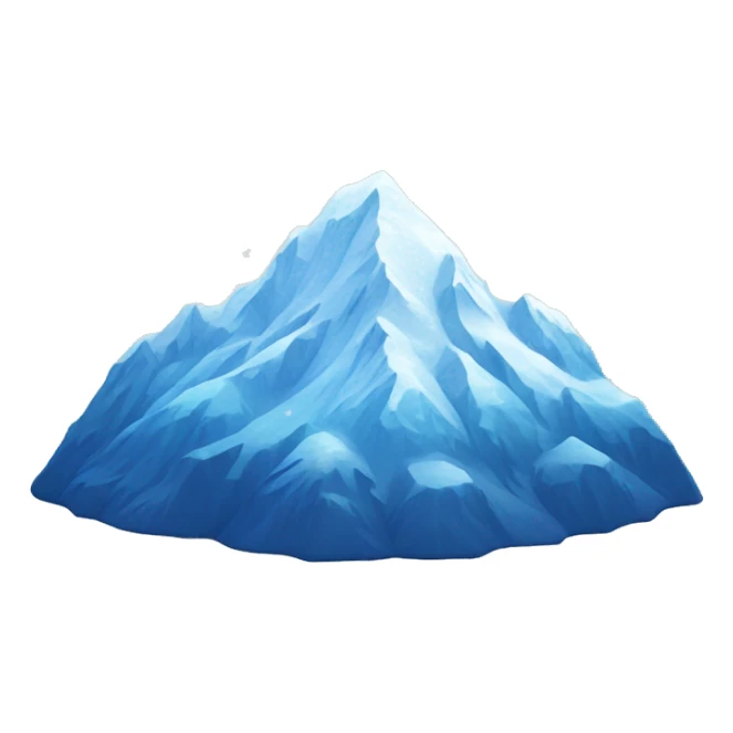 snow mountain with blue stars in the sky sticker