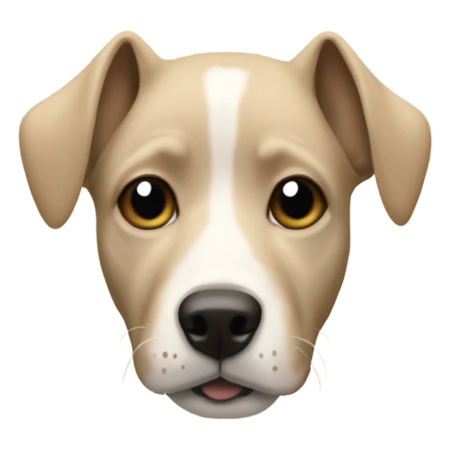 the snapchat dog filter but an aesthetic version with a beige color and the ears having white sp sticker