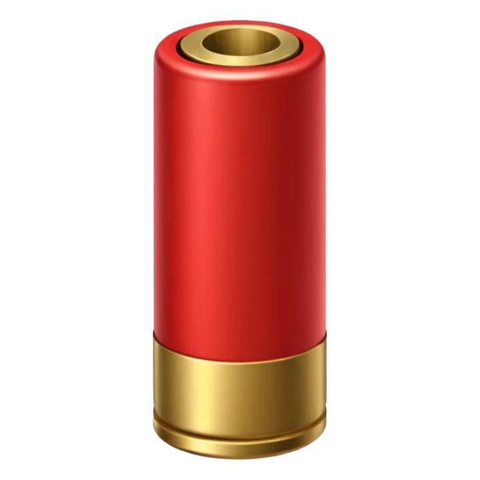 a single red shotgun shell sticker