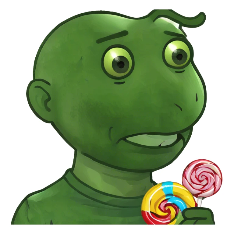 Human Ear lobe made of candy sticker