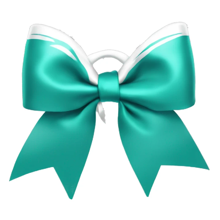 Cheer bow teal and white that says socal sirens sticker