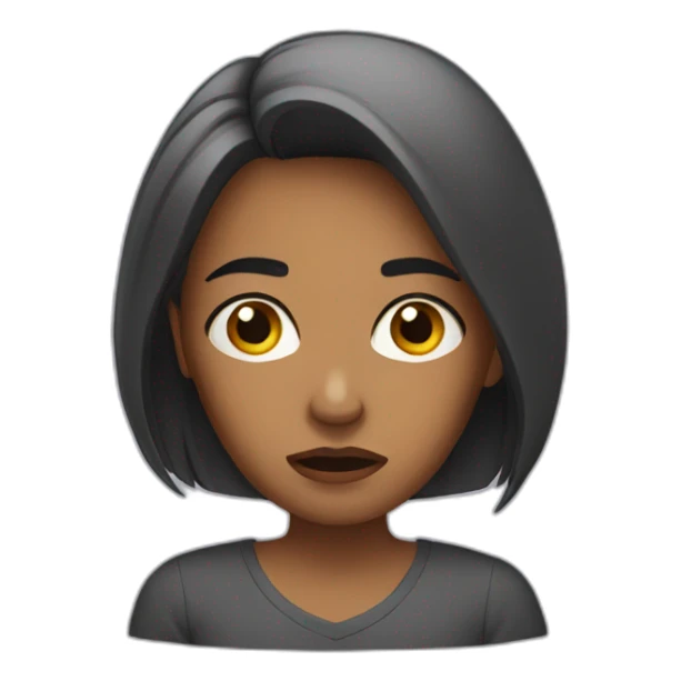 Disappointed woman sticker