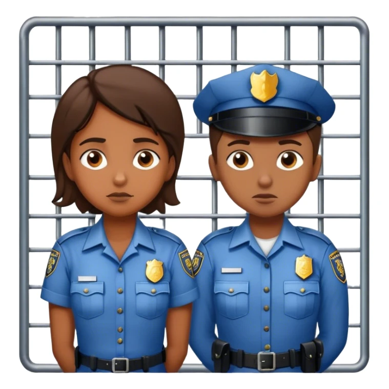 Riddle kid in jail policewoman looking at him sticker