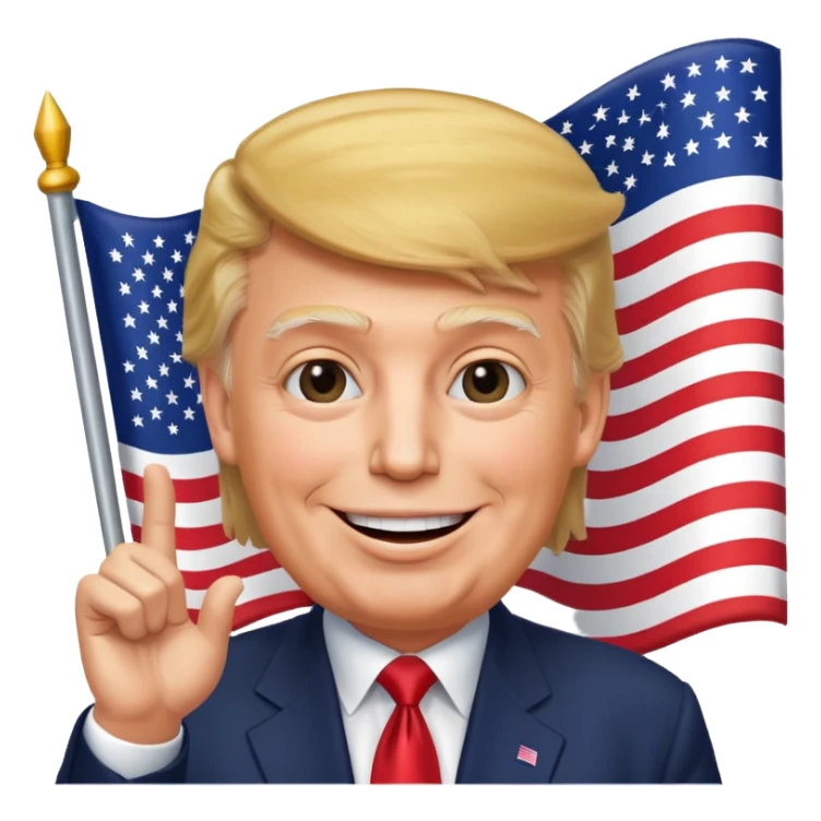 Donald Trump winning everything and America flag  sticker