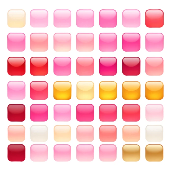 Romantic pink-red-gold-yellow-white pastel lush aesthetic sticker